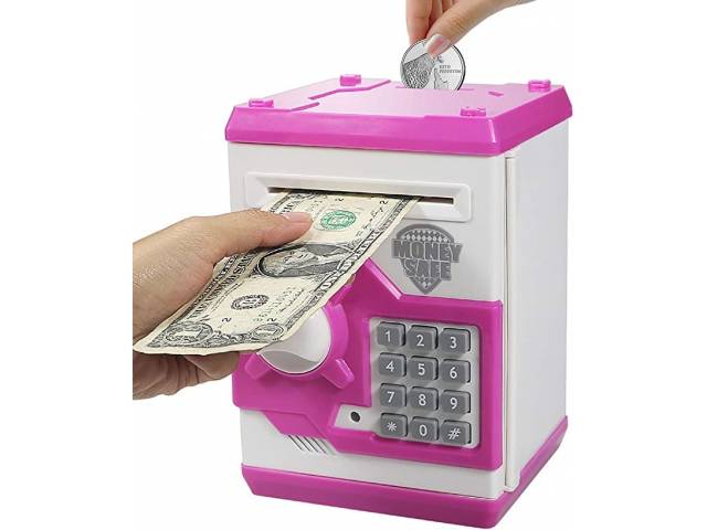 Alcancía caja fuerte automática 13x18cm