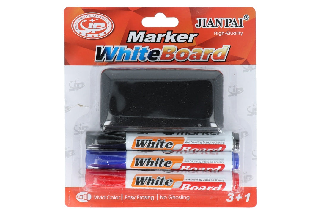 Set de marcadores para pizarra + borrador