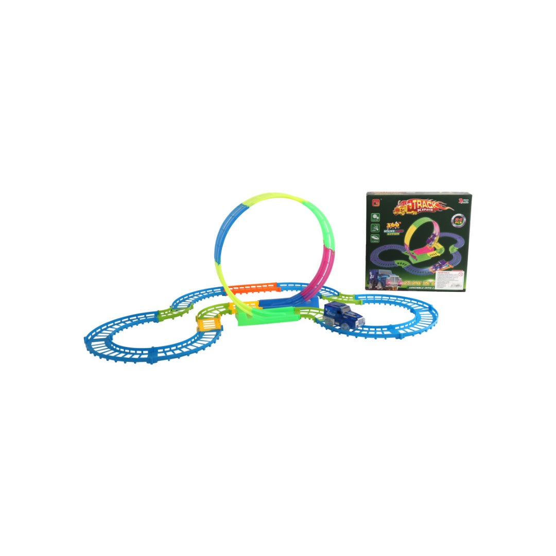 Pista Track 360° 24 Piezas - 108x91x28 cm, Incluye 1 Coche