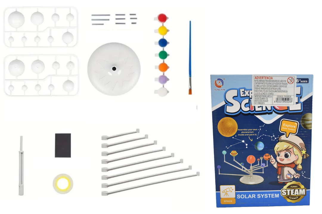 Juego de ciencia sistema solar para colorear