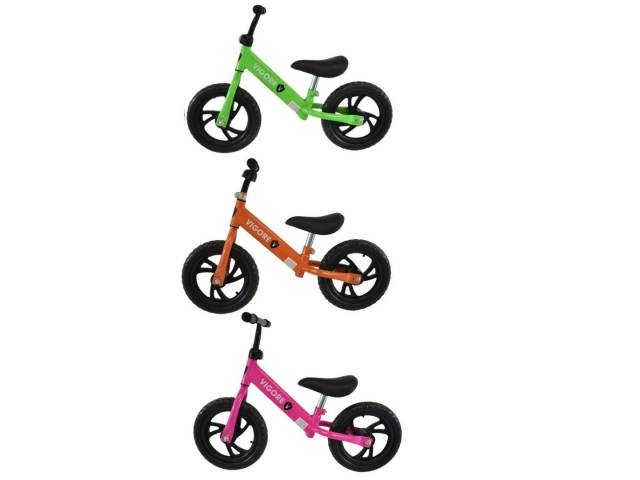 Bicicleta Infantil sin Pedales para Equilibrio - Disponible en Naranja, Verde y Rosado