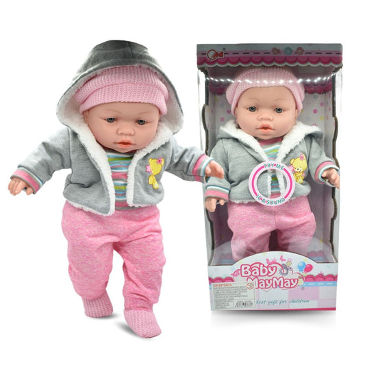 Muñeco Bebé con Sonido - 40 cm, Cuerpo de Espuma, Extremidades de Goma