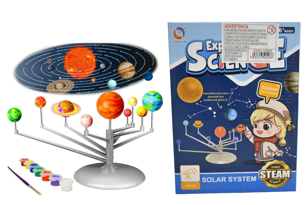 Juego de ciencia sistema solar para colorear